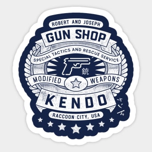 Kendo Gun Shop Grunge Sticker